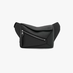 Women's Black Leather Cross Body Shoulder Bag