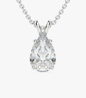 Grown Diamond Solitaire Pendant Necklace