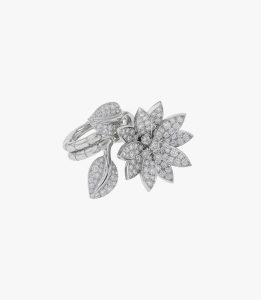 Lotus Diamonds And Gold Ring