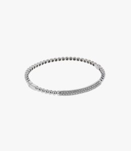 Mini Loop Diamond Bracelet Sterling Silver