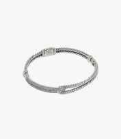 Sterling Silver Minimal Solitaire Bangle