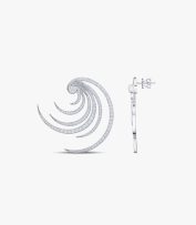 Zirconia Dainty Swirl Design Earrings