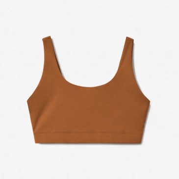 Casual Sleeveless Striped Women Brown Top