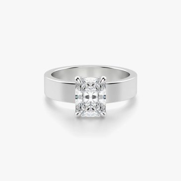 Solitaire Diamond Platinum Earrings