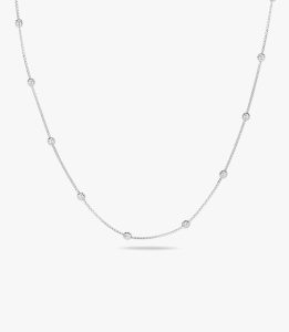 Mini Loop Diamond Bracelet Sterling Silver