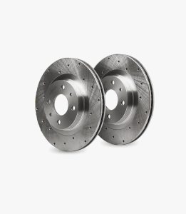 Rometh Performance Brake Pad Set Silver Drilled