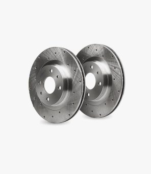 Rometh Performance Brake Pad Set Silver Drilled