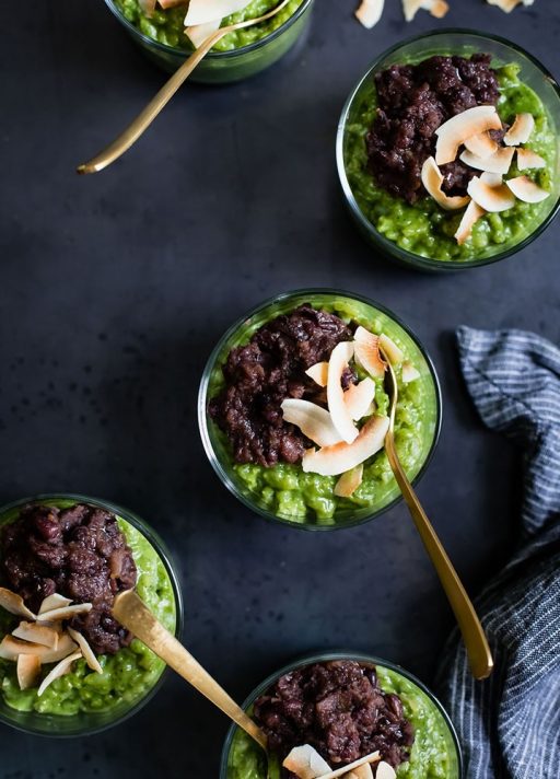 Coconut Matcha Rice Pudding