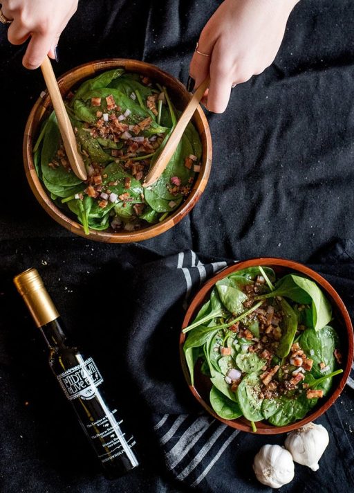 Wilted Spinach Salad With Hazelnuts
