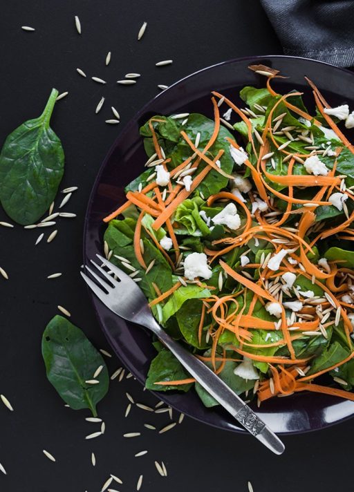 Carrot Ribbon Salad With Arugula