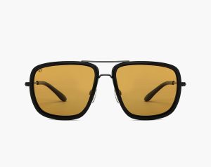 Black Yellow Full Rim Sunglasses