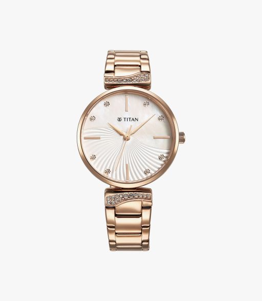 Titan Analog Metal White Dial Unisex's Watch
